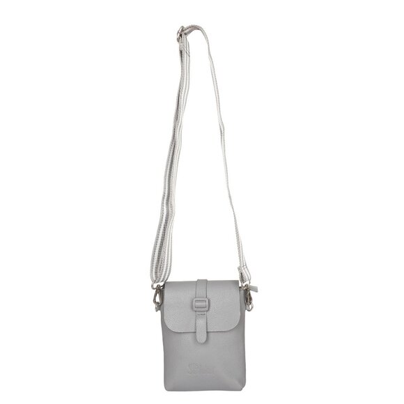 Leather Messenger Bag for Men & Women –Grey Crossbody Shoulder Bag, Side Sling - Picture 10 of 10